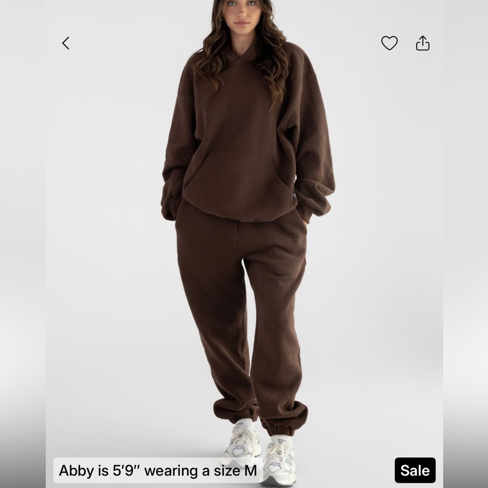 Comfrt Minimalist Sweatpants in Walnut Brown - Picture 3 of 7